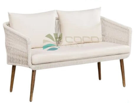 โซฟาสนาม 2 ที่นั่ง COCOLUXE AIRY ขนาด 135×65×70 ซม. สีขาว _0